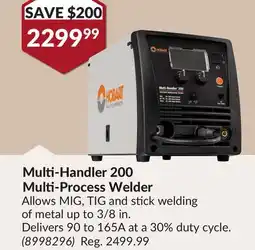 Princess Auto Multi-Handler 200 Multi-Process Welder offer