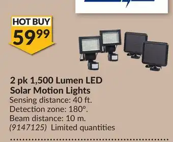 Princess Auto 2 pk 1,500 Lumen LED Solar Motion Lights offer