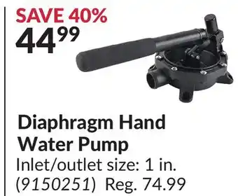Princess Auto Diaphragm Hand Water Pump offer
