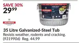 Princess Auto 35 Litre Galvanized-Steel Tub offer