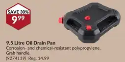 Princess Auto 9.5 Litre Oil Drain Pan offer