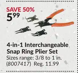 Princess Auto 4-in-1 Interchangeable Snap Ring Plier Set offer