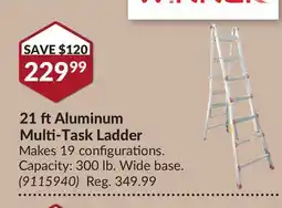 Princess Auto 21 ft Aluminum Multi-Task Ladder offer