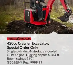 Princess Auto 420cc Crawler Excavator, Special Order Only offer