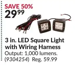 Princess Auto 3 in. LED Square Light with Wiring Harness offer