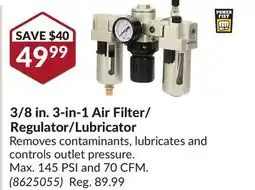 Princess Auto 3/8 in. 3-in-1 Air Filter/ Regulator/Lubricator offer