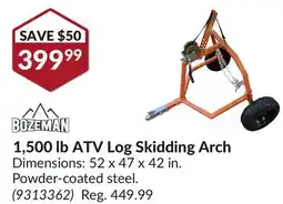 Princess Auto 1,500 lb ATV Log Skidding Arch offer