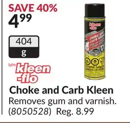 Princess Auto Choke and Carb Kleen offer