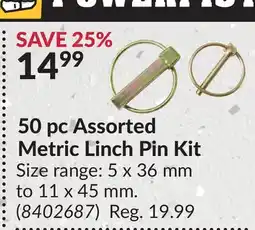 Princess Auto 50 pc Assorted Metric Linch Pin Kit offer