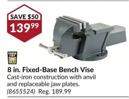 Princess Auto 8 in. Fixed-Base Bench Vise offer
