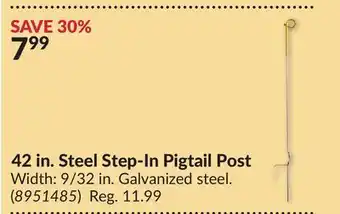 Princess Auto 42 in. Steel Step-In Pigtail Post offer