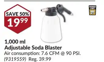 Princess Auto 1,000 ml Adjustable Soda Blaster offer