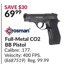Princess Auto Full-Metal CO2 BB Pistol offer