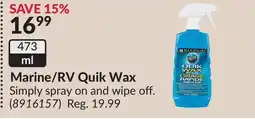 Princess Auto Marine/RV Quik Wax offer