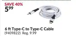 Princess Auto 6 ftType-C to Type-C Cable offer