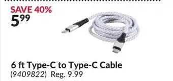 Princess Auto 6 ftType-C to Type-C Cable offer