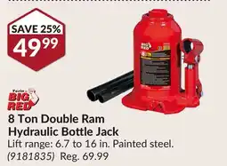 Princess Auto 8 Ton Double Ram Hydraulic Bottle Jack offer
