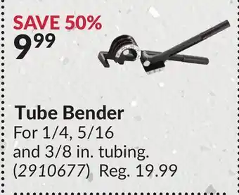 Princess Auto Tube Bender offer