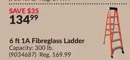 Princess Auto 6 ft 1A Fibreglass Ladder offer