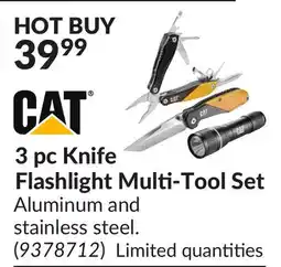 Princess Auto 3 pc Knife Flashlight Multi-Tool Set offer