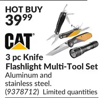 Princess Auto 3 pc Knife Flashlight Multi-Tool Set offer