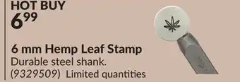 Princess Auto 6 mm Hemp Leaf Stamp offer