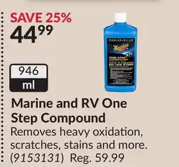 Princess Auto Marine and RV One Step Compound offer