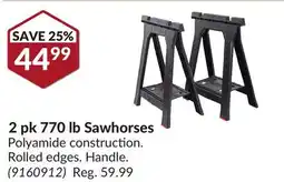 Princess Auto 2 pk 770 lb Sawhorses offer
