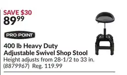 Princess Auto 400 lb Heavy Duty Adjustable Swivel Shop Stool offer