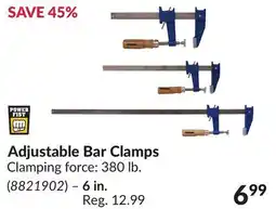 Princess Auto Adjustable Bar Clamps offer