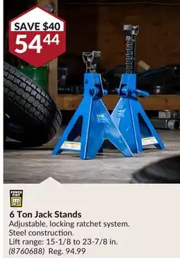 Princess Auto 6 Ton Jack Stands offer