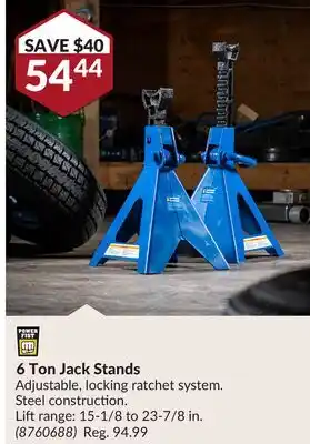 Princess Auto 6 Ton Jack Stands offer