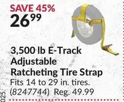 Princess Auto 3,500 lb E-Track Adjustable Ratcheting Tire Strap offer