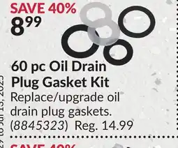 Princess Auto 60 pc Oil Drain Plug Gasket Kit offer