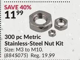 Princess Auto 300 pc Metric Stainless-Steel Nut Kit offer