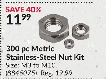Princess Auto 300 pc Metric Stainless-Steel Nut Kit offer