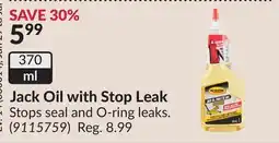 Princess Auto Jack Oil with Stop Leak offer