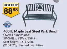 Princess Auto 400 lb Maple Leaf Steel Park Bench offer
