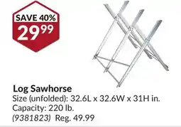 Princess Auto Log Sawhorse offer
