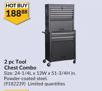 Princess Auto 2 pc Tool Chest Combo offer