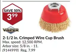 Princess Auto 2-1/2 in. Crimped Wire Cup Brush offer