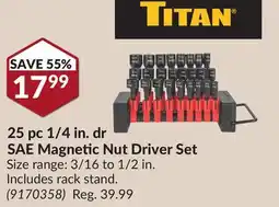 Princess Auto 25 pc 1/4 in. dr SAE Magnetic Nut Driver Set offer