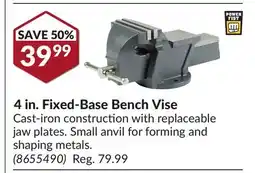 Princess Auto 4 in. Fixed-Base Bench Vise offer