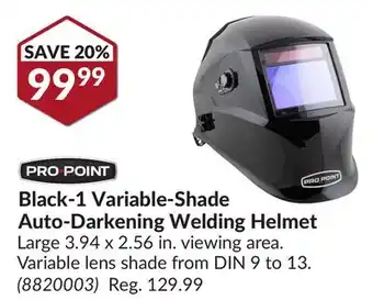 Princess Auto Black-1 Variable-Shade Auto-Darkening Welding Helmet offer