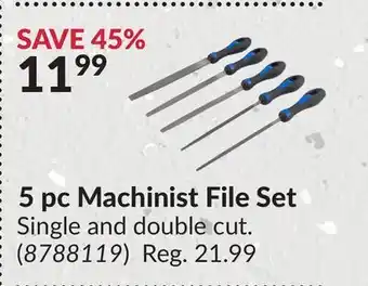 Princess Auto 5 pc Machinist File Set offer