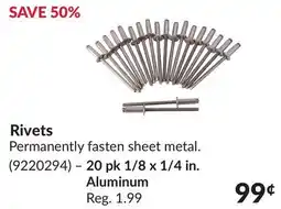 Princess Auto Rivets offer