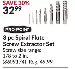 Princess Auto 8 pc Spiral Flute Screw Extractor Set offer