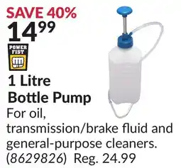 Princess Auto 1 Litre Bottle Pump offer
