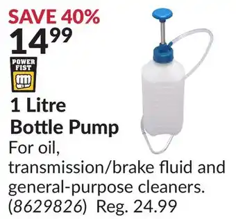 Princess Auto 1 Litre Bottle Pump offer