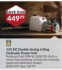 Princess Auto 12V DC Double-Acting Lifting Hydraulic Power Unit offer